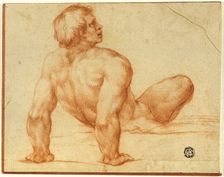 Seated Male Nude, n.d. Creator: Unknown