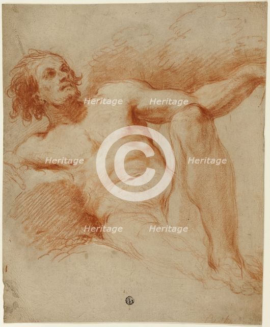 Seated Male Nude, n.d. Creator: Unknown.