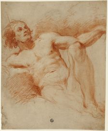 Seated Male Nude, n.d. Creator: Unknown