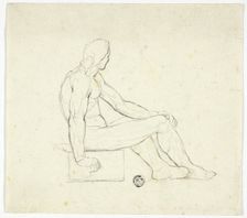 Seated Male Nude, n.d. Creator: Unknown