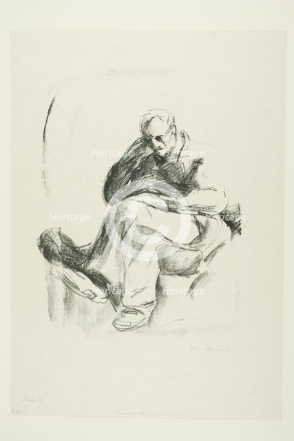 Seated Man, 1912-14. Creator: Edvard Munch.