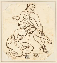 Seated Man and Woman, n.d. Creator: George Romney