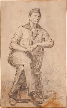 Seated Man, c. 1870. Creator: William Michael Harnett