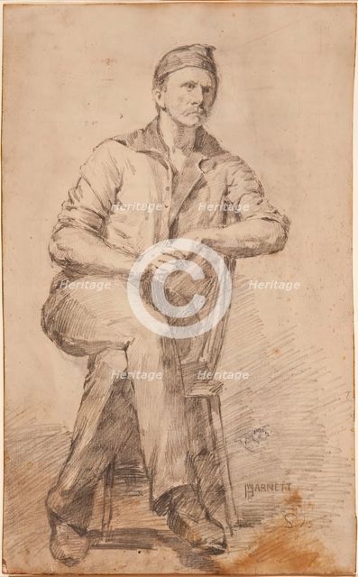 Seated Man, c. 1870. Creator: William Michael Harnett.