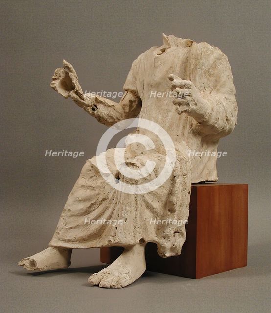 Seated Man, Coptic, 4th-7th century. Creator: Unknown.