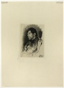 Seated Man Facing Left, 1874. Creator: Antonio Piccinni
