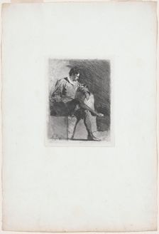 Seated Man in Sixteenth-Century Costume, c. 1878. Creator: Gioacchino Banfi