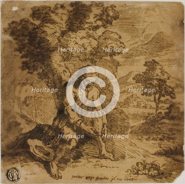 Seated Man Scratching His Leg, n.d. Creator: Unknown.