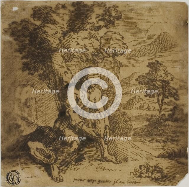 Seated Man Scratching His Leg, n.d. Creator: Unknown.