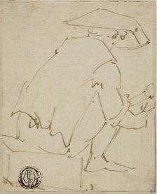 Seated Man Seen from the Back, 17th century. Creator: Unknown