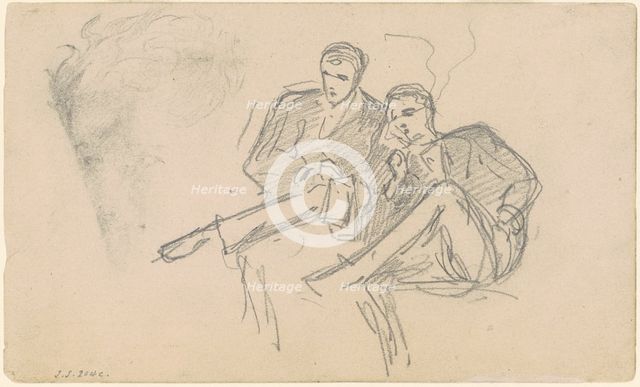 Seated Men, c. 1874-1877. Creator: John Singer Sargent.