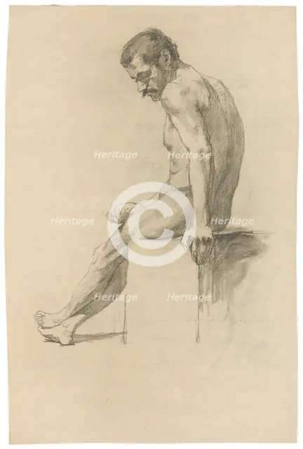Seated Model I., 1893. Creator: Jozef Hanula.