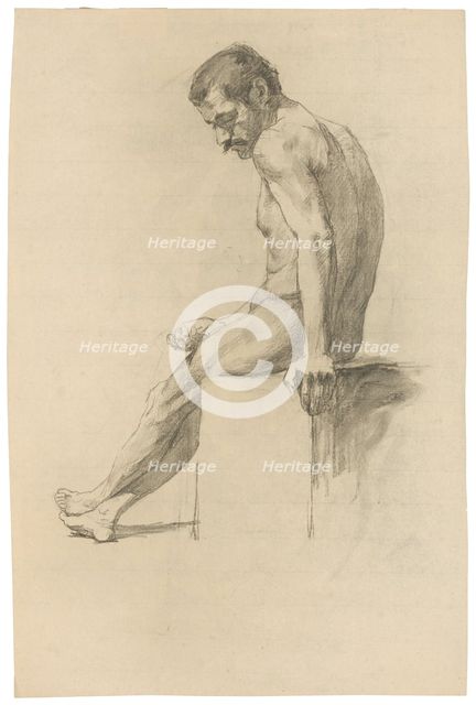 Seated Model I., 1893. Creator: Jozef Hanula.