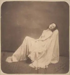[Seated Model, Partially Draped], 1856-59. Creator: Nadar