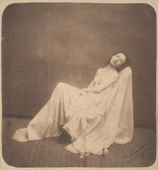 [Seated Model, Partially Draped], 1856-59. Creator: Nadar
