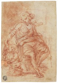 Seated Mother and Child, n.d. Creator: Alessandro Casolani della Torre