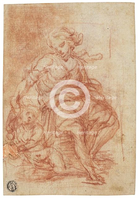 Seated Mother and Child, n.d. Creator: Alessandro Casolani della Torre.