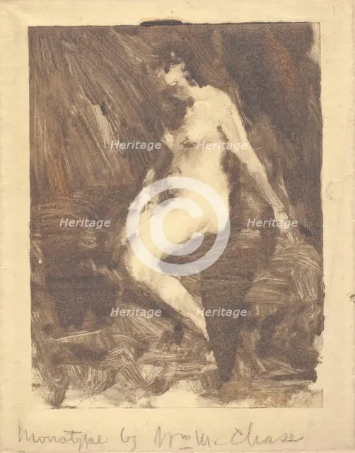 Seated Nude, 1895-1914. Creator: William Merritt Chase.
