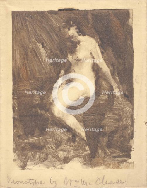 Seated Nude, 1895-1914. Creator: William Merritt Chase.
