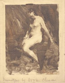 Seated Nude, 1895-1914. Creator: William Merritt Chase