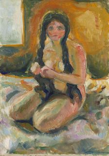 Seated Nude, 1913. Creator: Edvard Munch