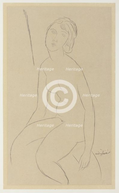 Seated Nude, 1918. Creator: Amadeo Modigliani.
