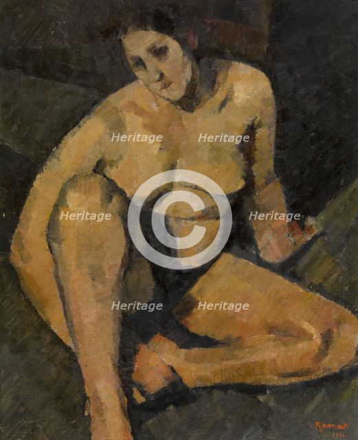 Seated Nude, 1921. Creator: Henri Ramah.