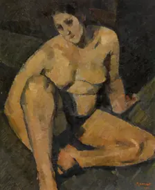 Seated Nude, 1921. Creator: Henri Ramah