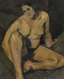 Seated Nude, 1921. Creator: Henri Ramah