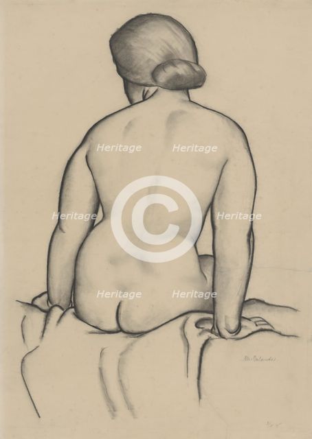 Seated Nude, 1924-1925. Creator: Mikulas Galanda.