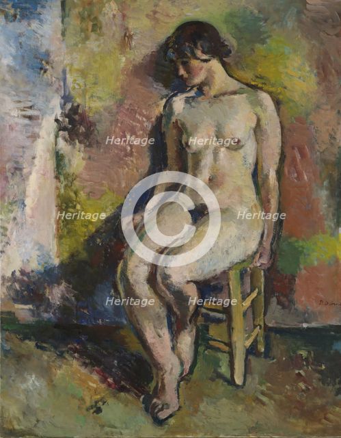 Seated Nude, 1929. Creator: Per Deberitz.
