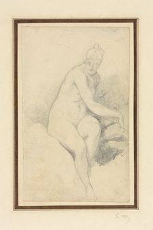 Seated Nude. Creator: William Etty (British, 1787-1849)
