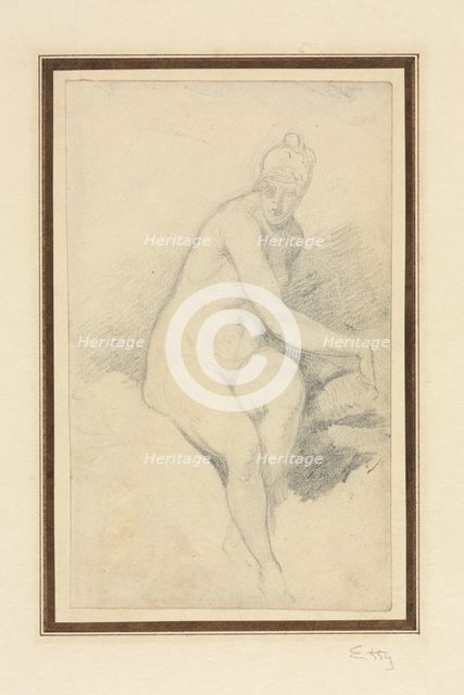 Seated Nude. Creator: William Etty (British, 1787-1849).