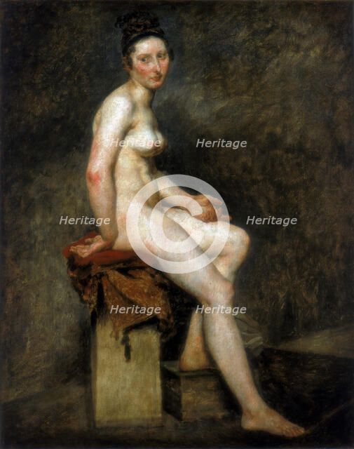 'Seated Nude, Mademoiselle Rose', 19th century. Artist: Eugène Delacroix