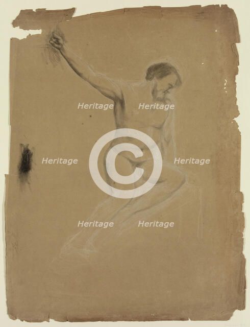 Seated Nude Male Figure, c1820-1848. Creator: Thomas Cole.