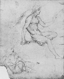 Seated Nude with Child with Lamb c1480 (1945). Artist: Leonardo da Vinci