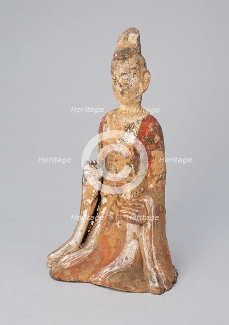 Seated Official, Northern Wei dynasty (386-535), c. 5th century with later restoration. Creator: Unknown.