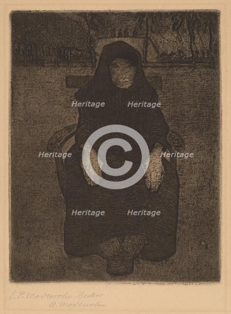 Seated Old Woman, c. 1900. Creator: Paula Modersohn-Becker.