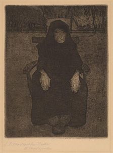 Seated Old Woman, c. 1900. Creator: Paula Modersohn-Becker