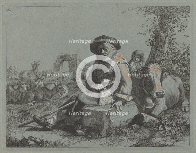 Seated Old Man. Creator: Francesco Londonio.