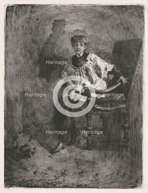 Seated Acolyte, c. 1872. Creator: Mose, Bianchi.