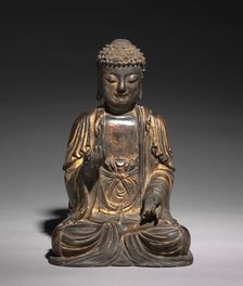 Seated Amitabha, 1300s. Creator: Unknown
