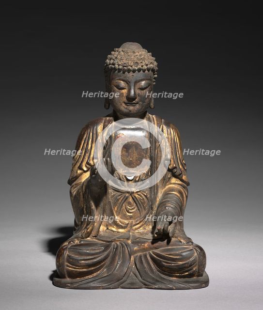Seated Amitabha, 1300s. Creator: Unknown.