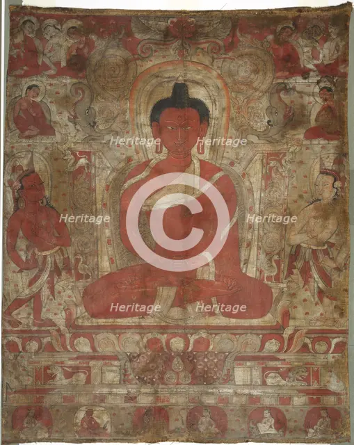 Seated Amitabha with Attendants, c. 1100s. Creator: Unknown.