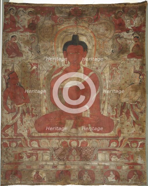 Seated Amitabha with Attendants, c. 1100s. Creator: Unknown.