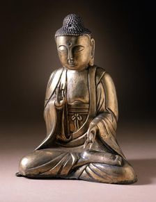 Seated Buddha, Probably Amitabha (Amit'abul), the Buddha of the Western..., 15th-early 16th century. Creator: Unknown