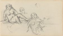 Seated Bather [verso], 1882/1885. Creator: Paul Cezanne