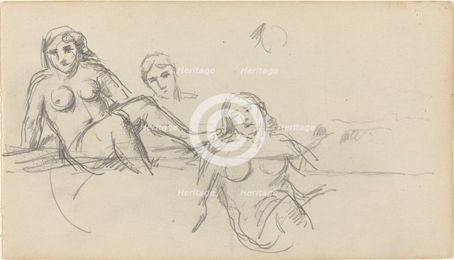 Seated Bather [verso], 1882/1885. Creator: Paul Cezanne.