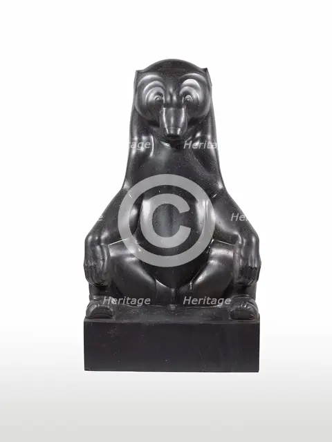 Seated bear, 1912/1913. Creator: Franz Barwig.