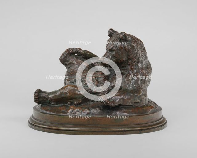 Seated Bear, model 1833, cast by 1873. Creator: Antoine-Louis Barye.
